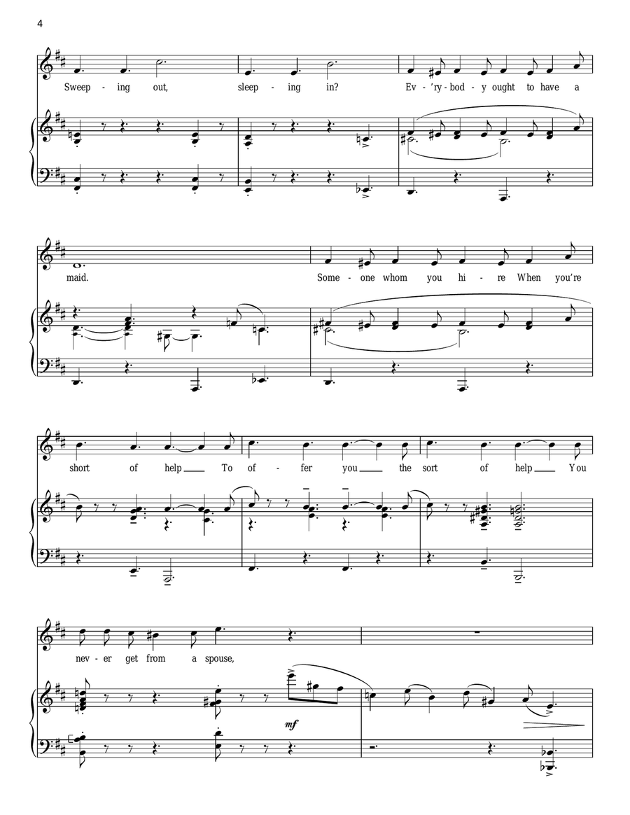 Everybody Ought To Have A Maid Piano, Vocal scores gallery preview page 4