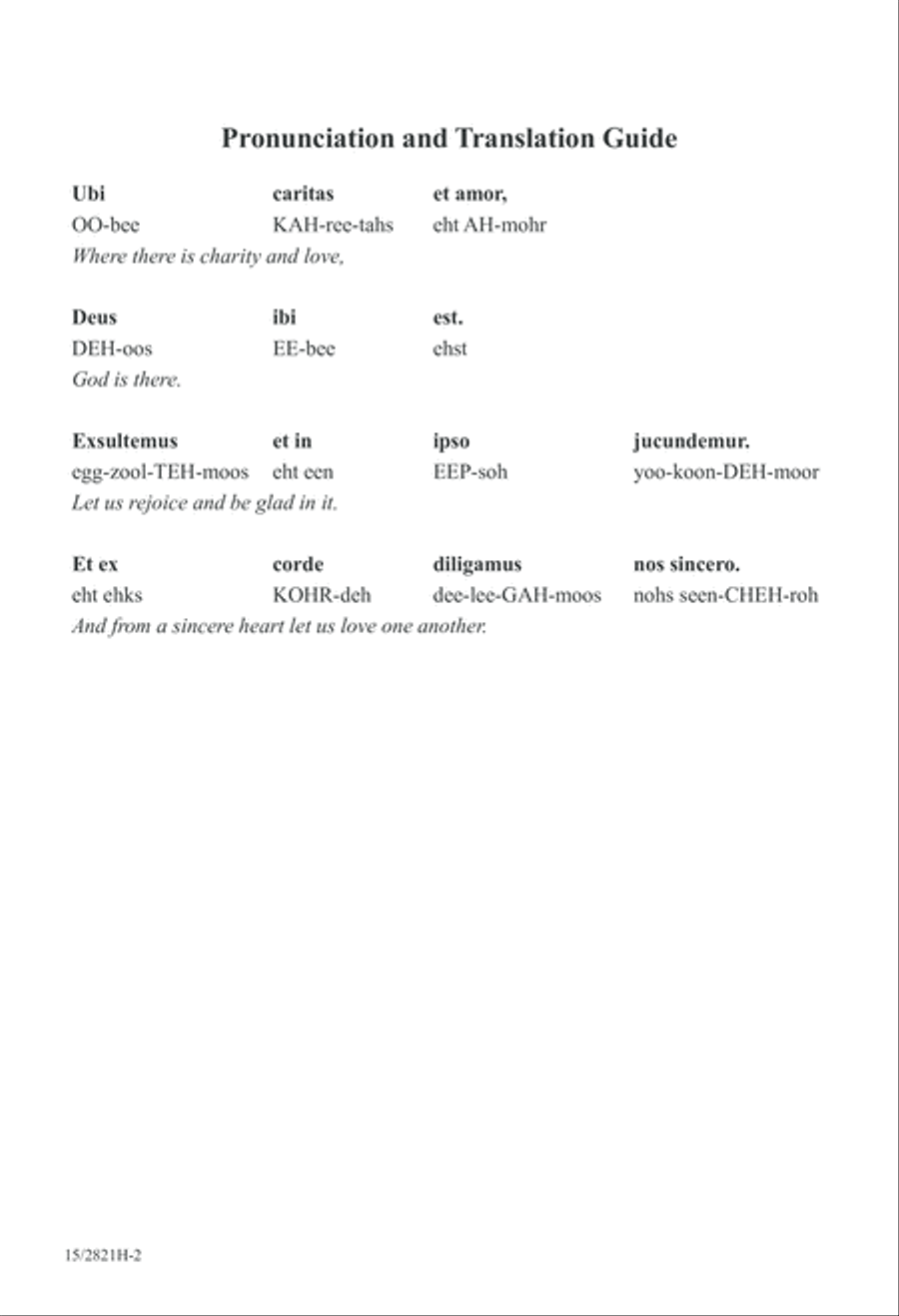 Ubi Caritas 2-Part scores gallery preview page 3