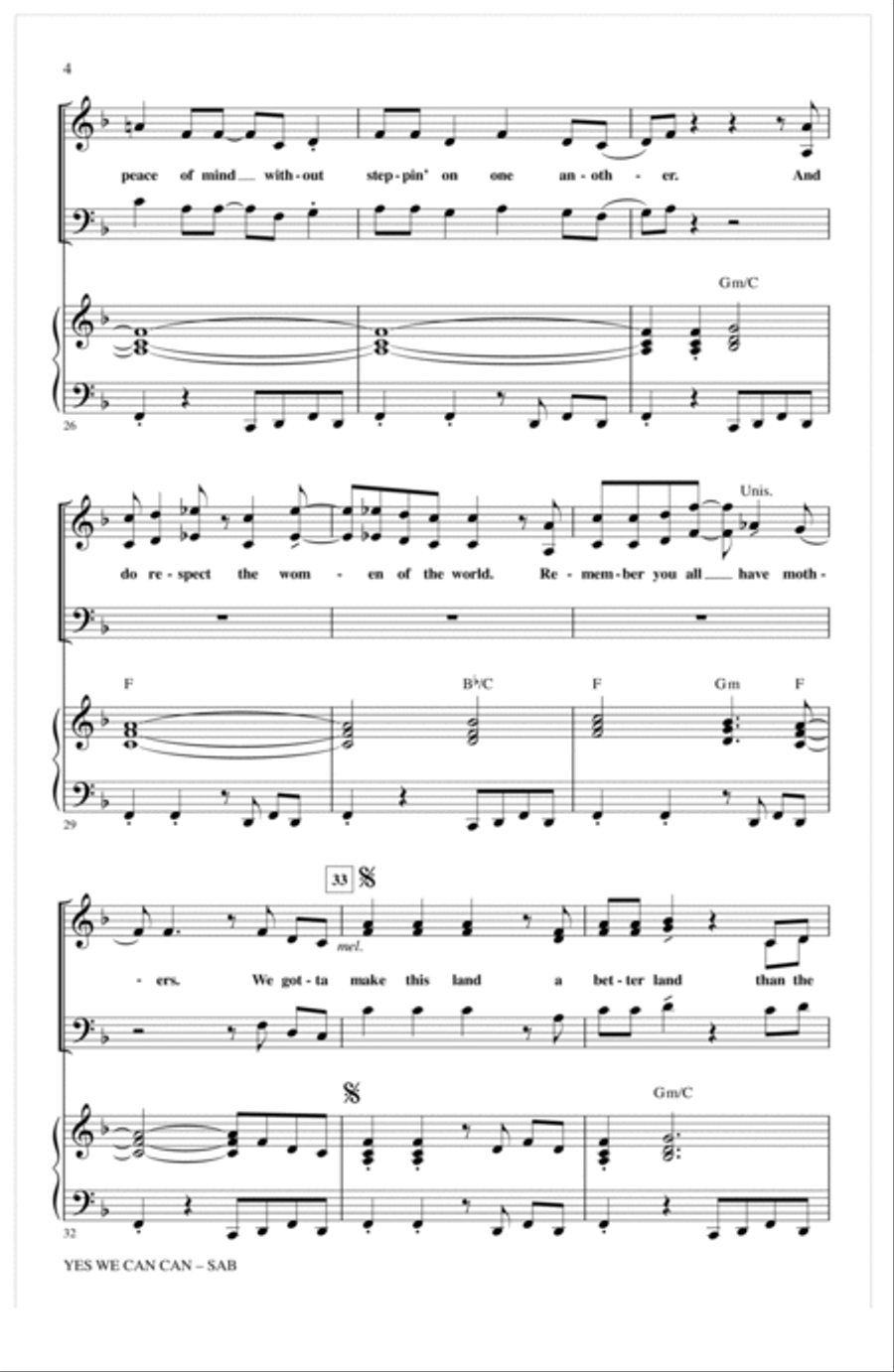 Yes We Can Can (arr. Kirby Shaw) 3-Part scores gallery preview page 3