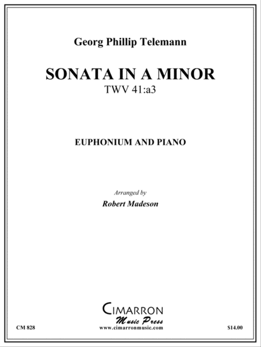 Sonata in A Minor Euphonium scores gallery preview page 1