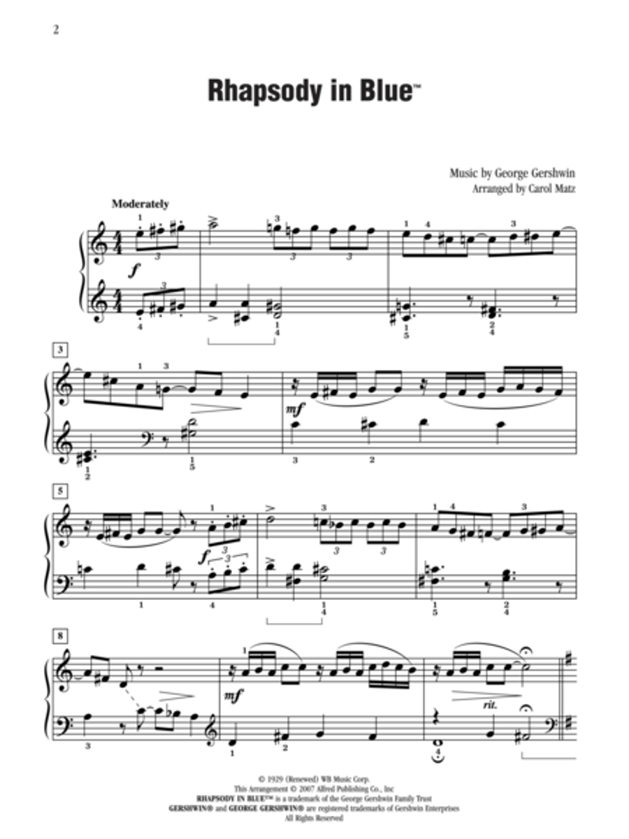 Rhapsody in Blue Rhapsody in Blue Small Ensemble scores gallery preview page 2