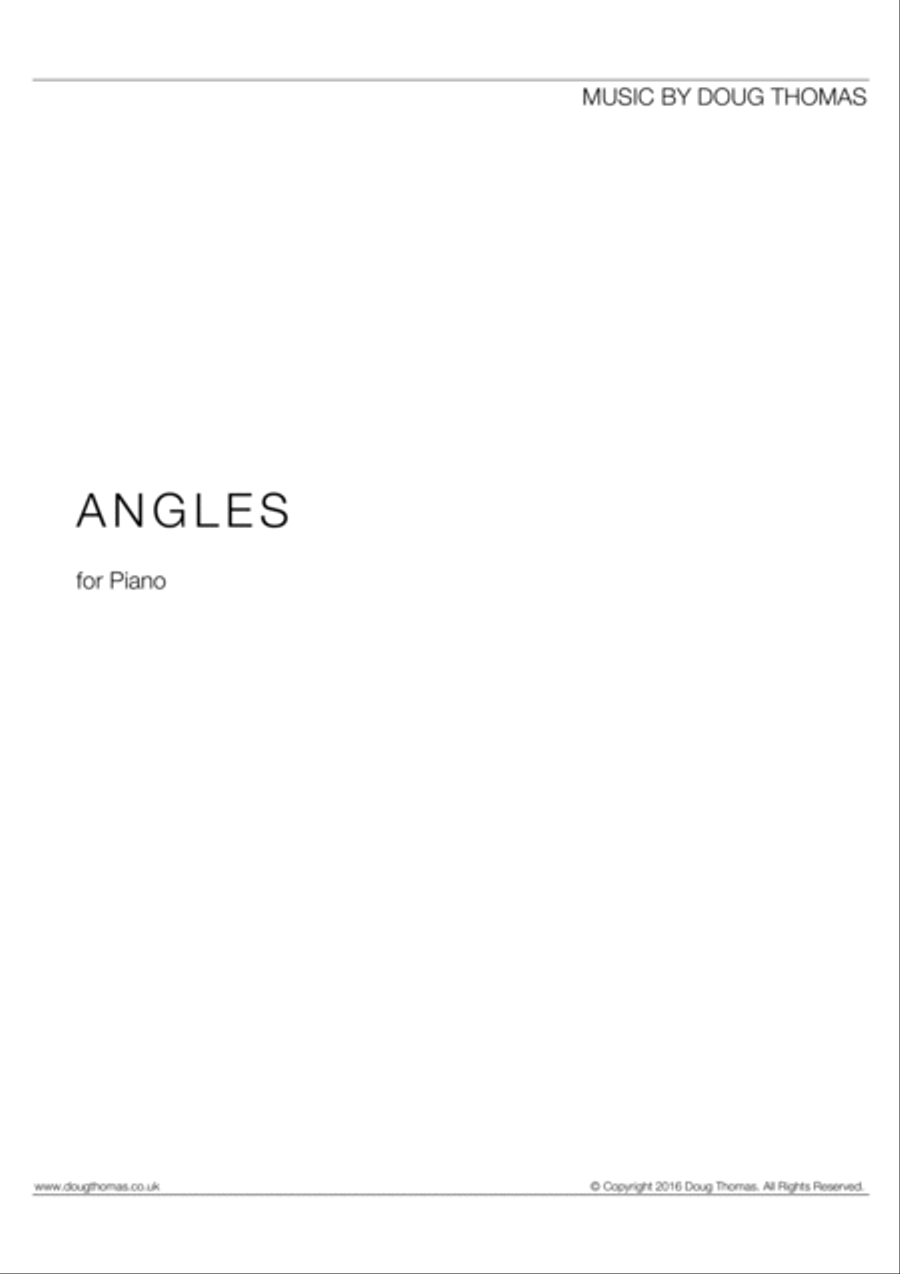 Angles Angles Piano Solo scores gallery preview page 1