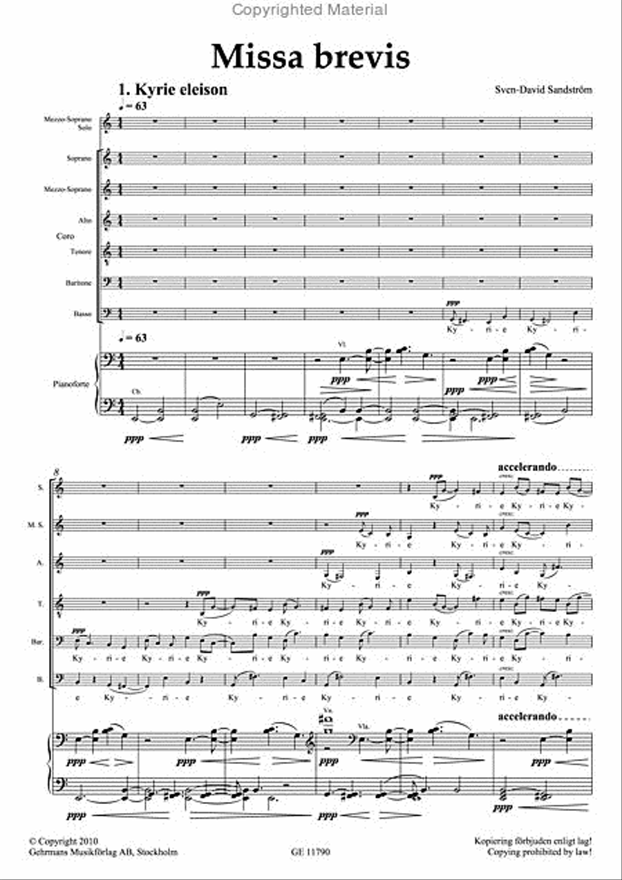 Missa Brevis 4-Part scores gallery preview page 3