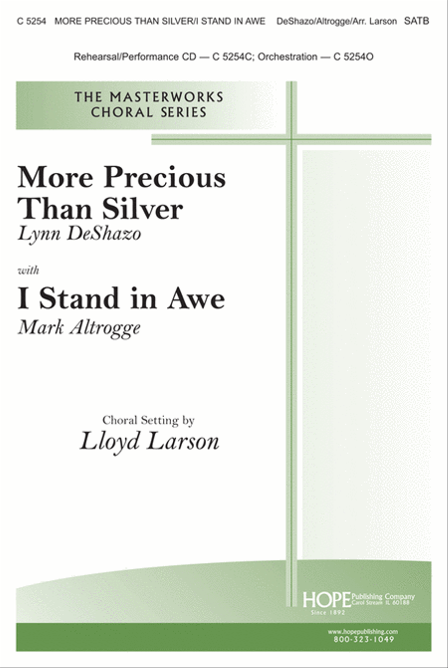 More Precious Than Silver with I Stand in Awe 4-Part scores gallery preview page 1