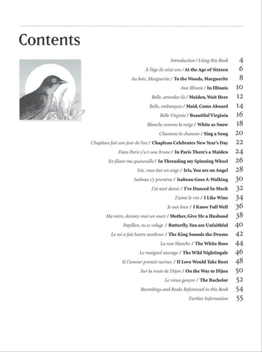Traditional Songs from Quebec for English-Speakers Voice scores gallery preview page 4