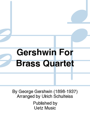 Book cover for Gershwin For Brass Quartet