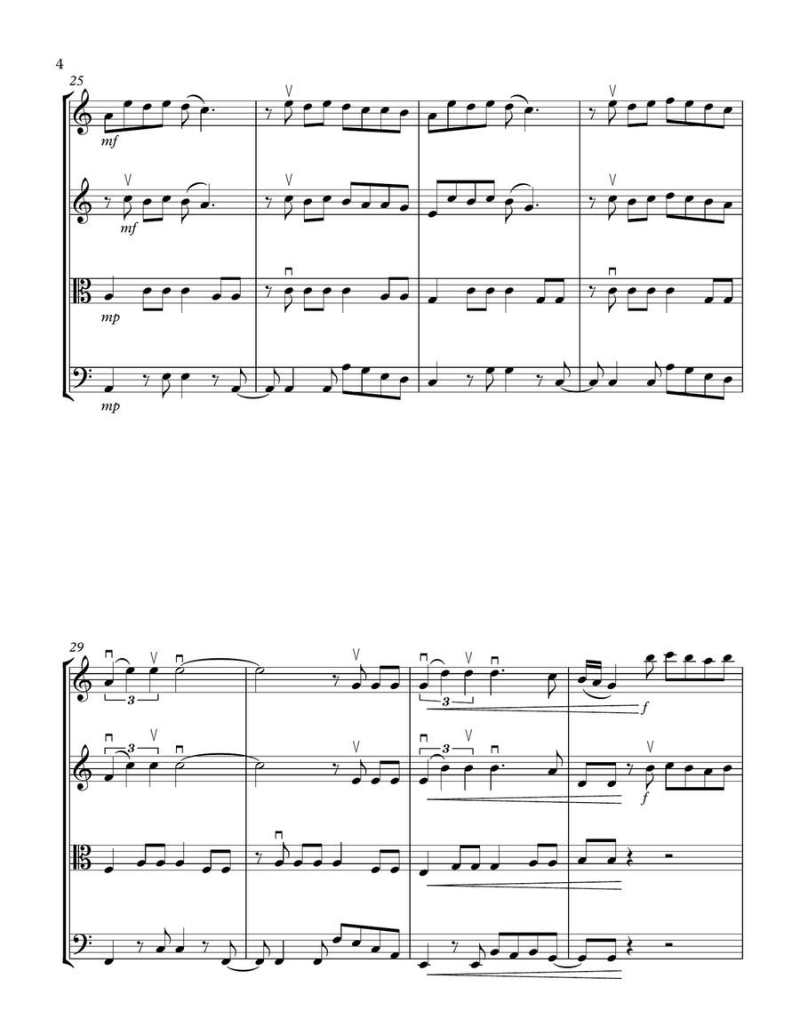 Senorita String Quartet scores gallery preview page 4