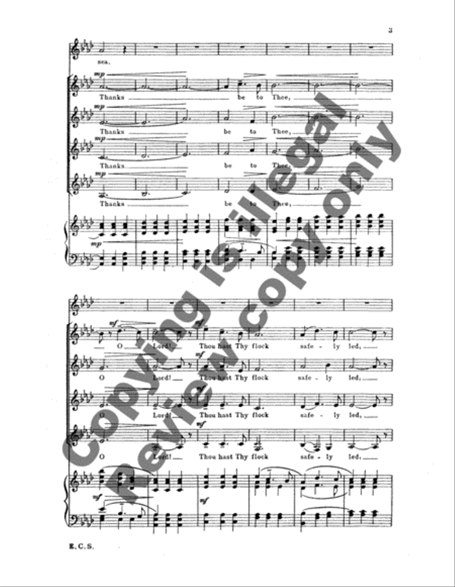 Thanks Be To Thee, O Lord SSAA scores gallery preview page 4