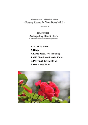 Book cover for Nursery Rhyme for Viola Duet Vol. I