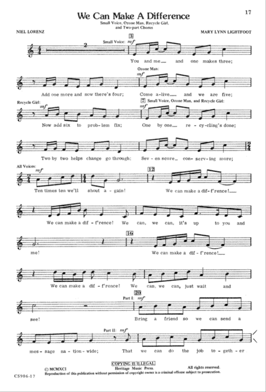 Gonna Have An Earth Day - Singer's Ed Unison Choir scores gallery preview page 19