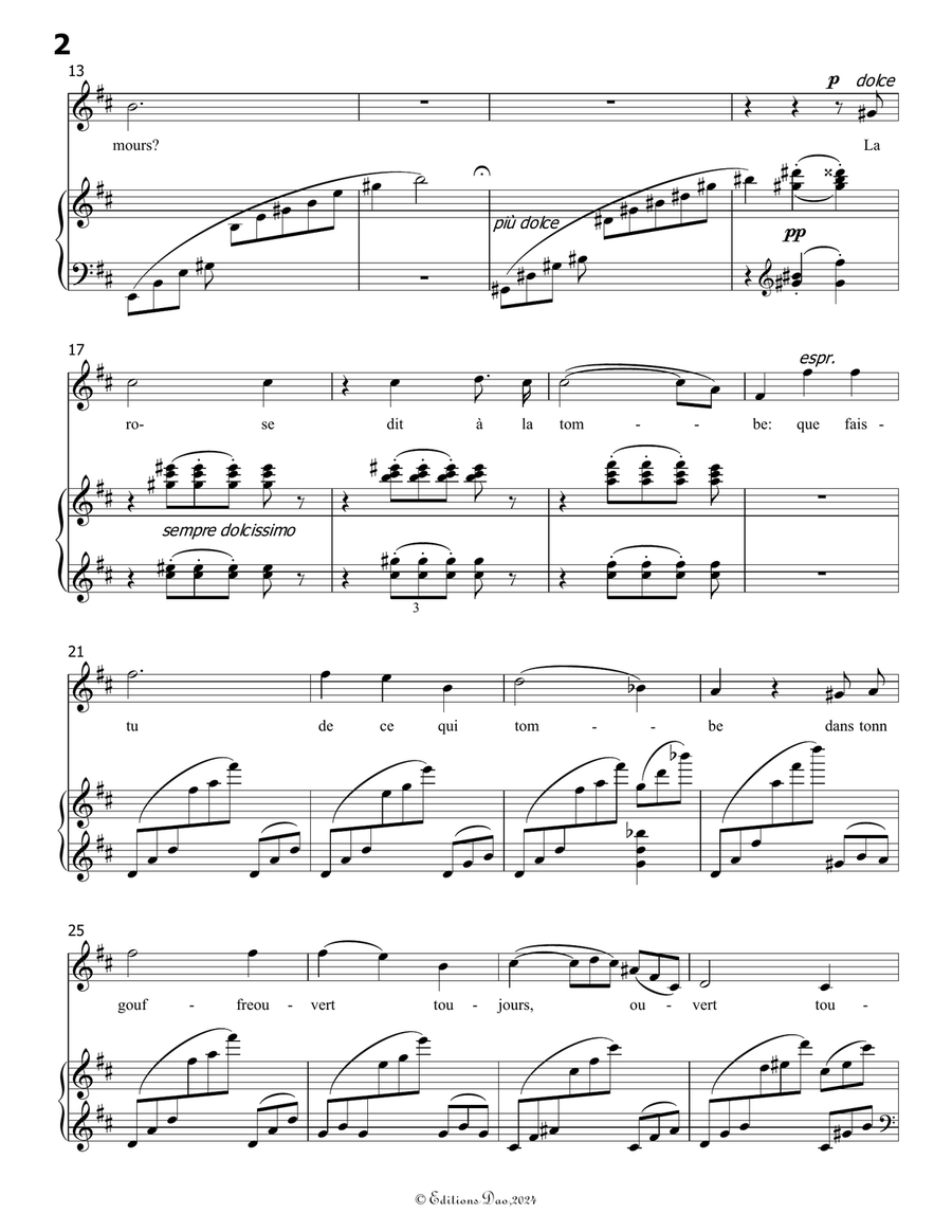 La tombe et la rose, by Liszt, S.285, in b minor Voice scores gallery preview page 4