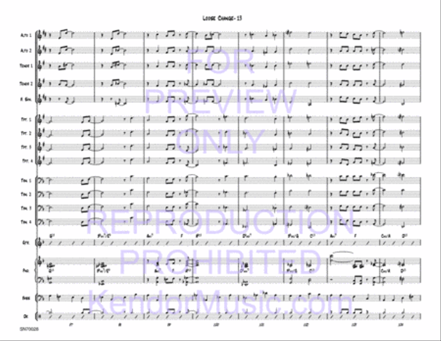 Loose Change Jazz Ensemble scores gallery preview page 14