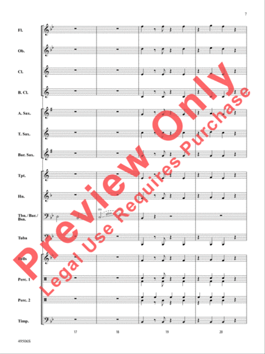 Trombones in Paradise Concert Band scores gallery preview page 8