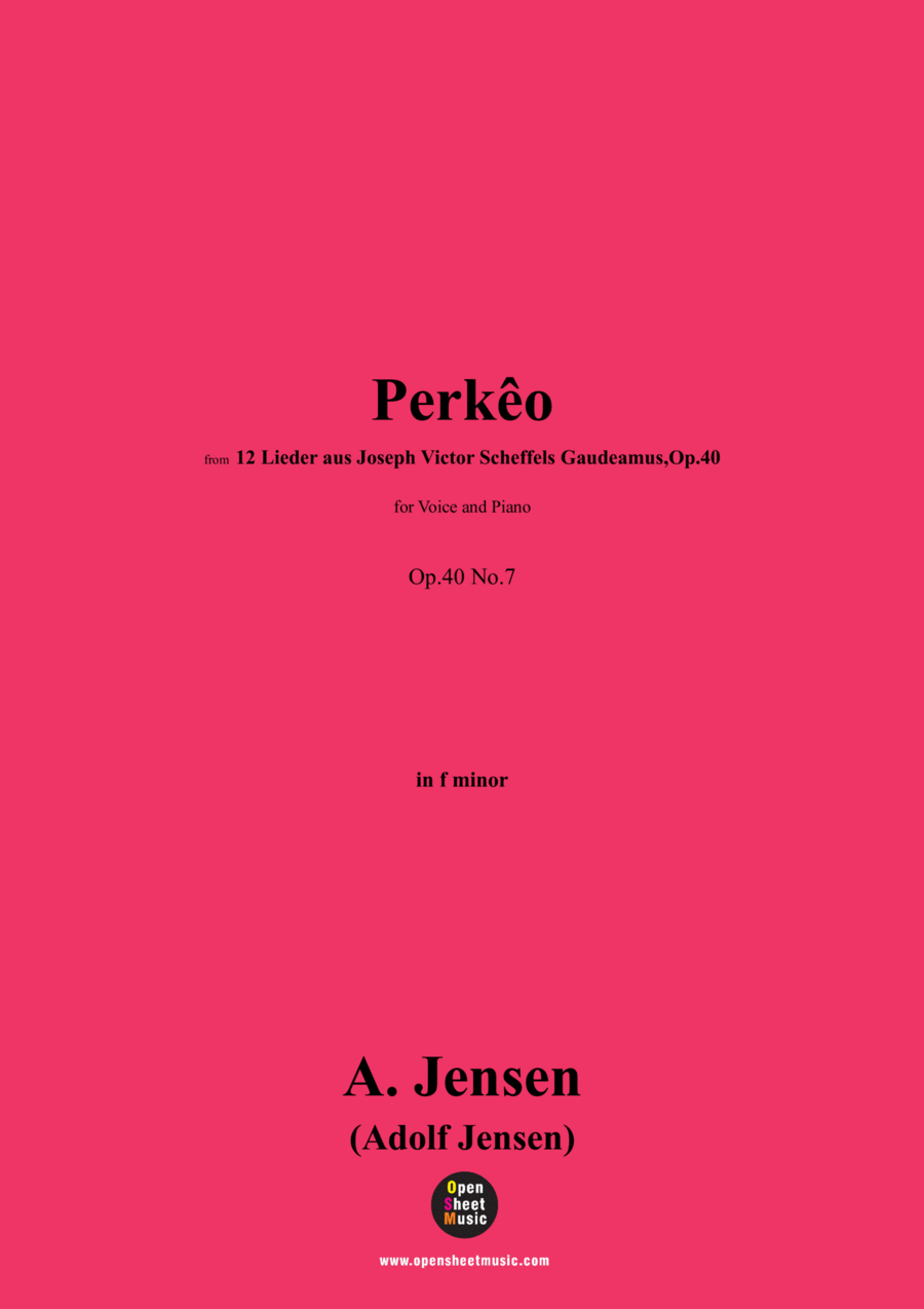 A. Jensen-Perkêo,in f minor,Op.40 No.7 Voice scores gallery preview page 1