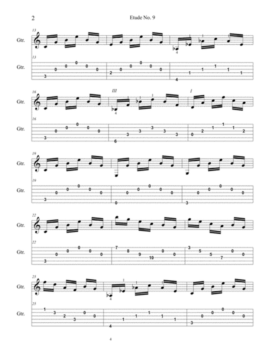 Etude No.9 For Guitar by Neal Fitzpatrick-Tablature Edition image number null