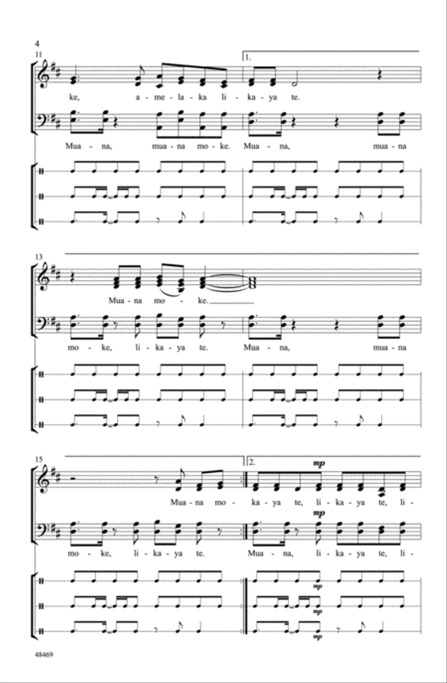 Muana Moke Muana Moke Choir scores gallery preview page 3