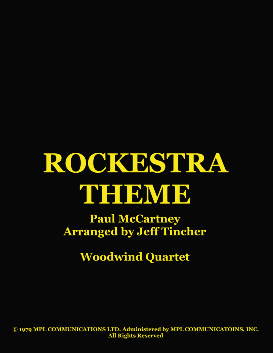 Rockestra Theme Woodwind Quartet scores gallery preview page 1