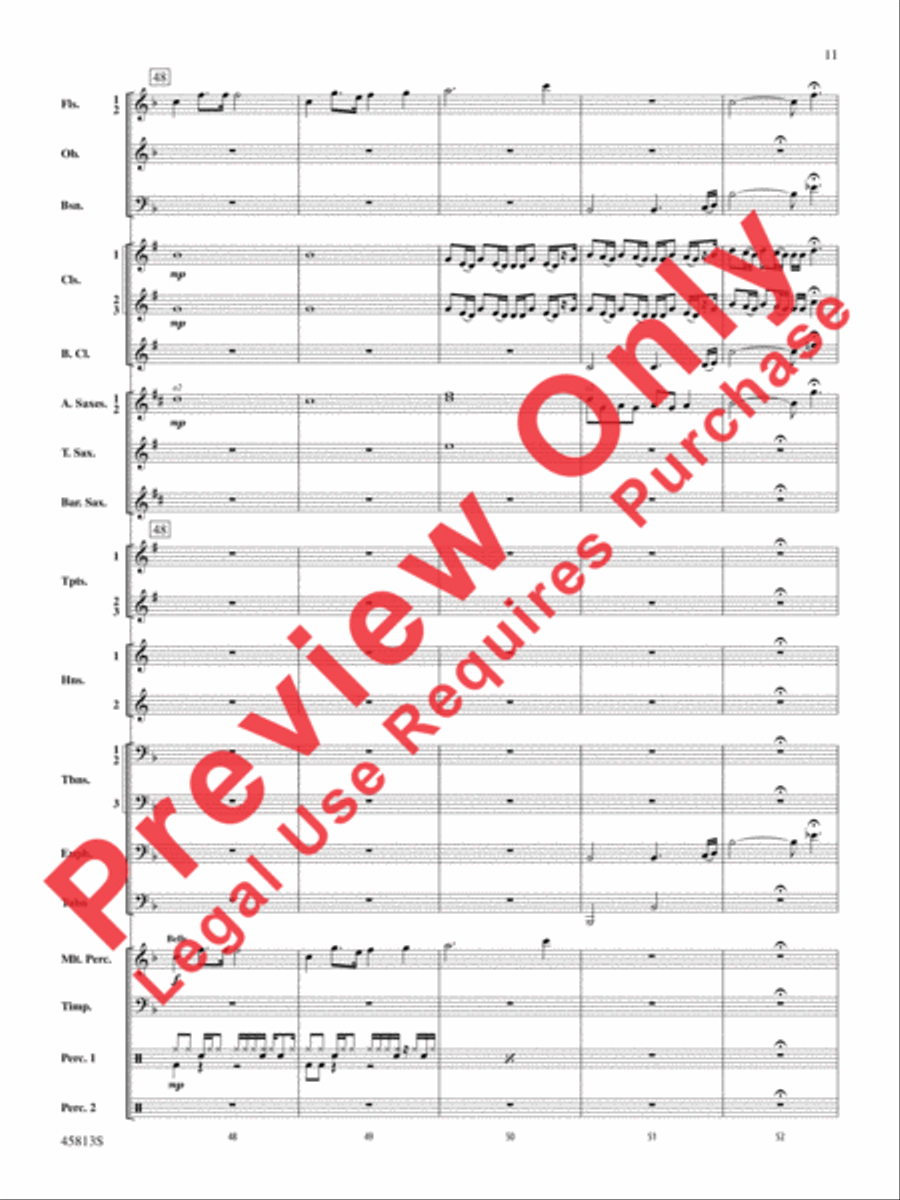 Hamilton, Suite from the Broadway Musical Concert Band scores gallery preview page 12