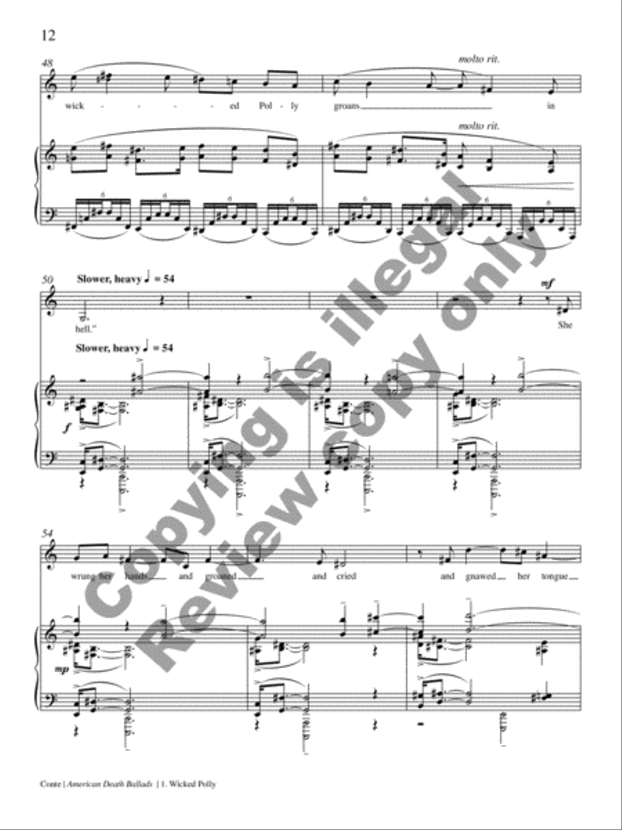 American Death Ballads (Piano/Vocal Score) Medium Voice scores gallery preview page 30