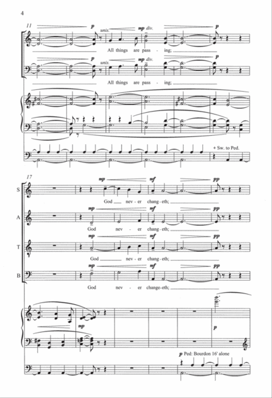 Prayer of St. Theresa 4-Part scores gallery preview page 4