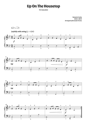 Book cover for Up On The Housetop (easy piano – Bb major)
