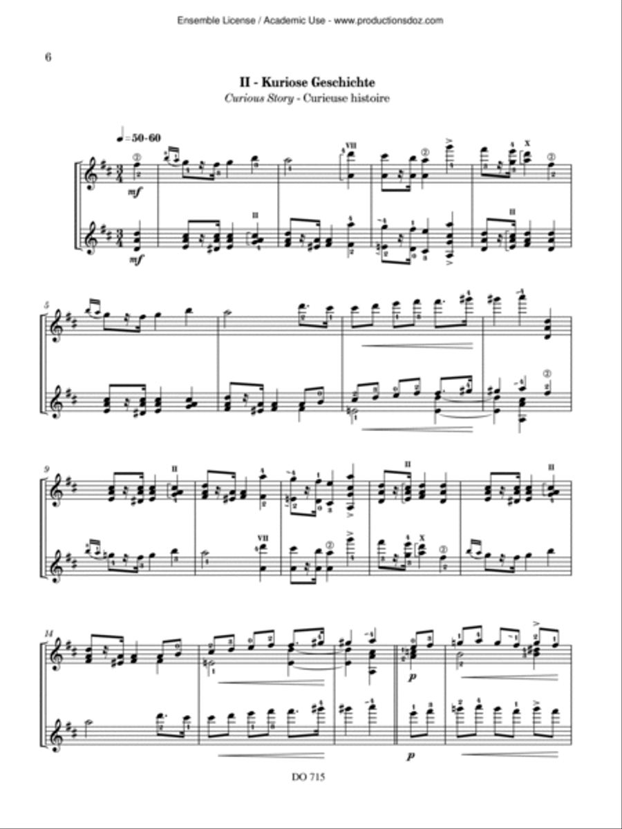 Kinderszenen, Opus 15 Classical Guitar scores gallery preview page 6