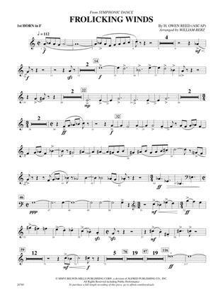Frolicking Winds (from Symphonic Dance): 1st F Horn