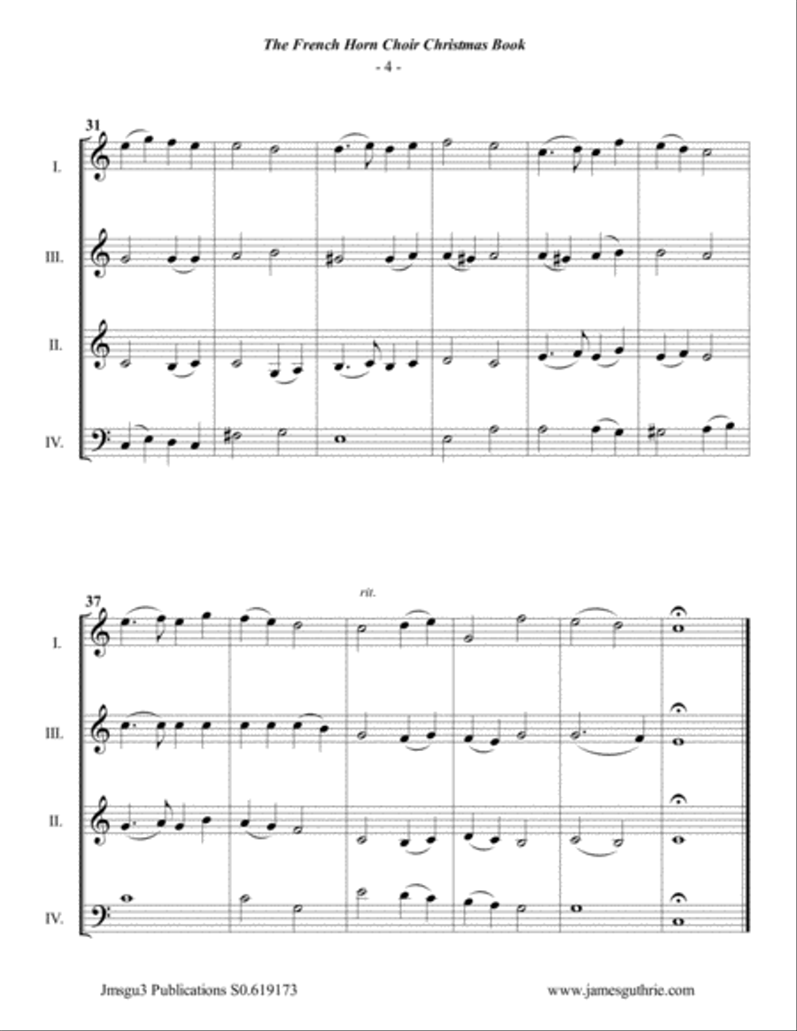 Guthrie: The French Horn Choir Christmas Book Choir scores gallery preview page 4