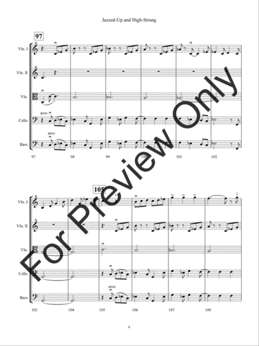 Jazzed-Up and High-Strung String Orchestra scores gallery preview page 12