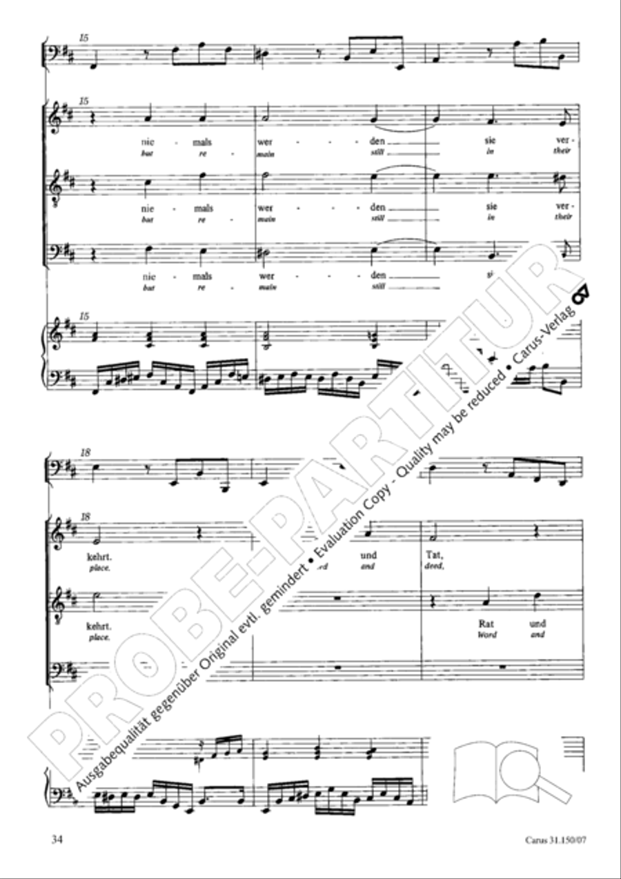O my Lord, I long for thee (Nach dir, Herr, verlanget mich) 4-Part scores gallery preview page 35