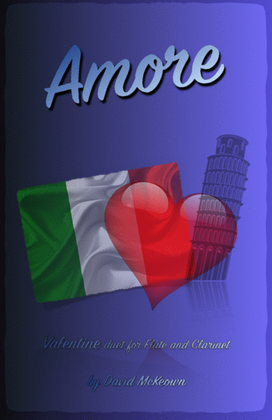 Book cover for Amore, (Italian for Love), Flute and Clarinet Duet