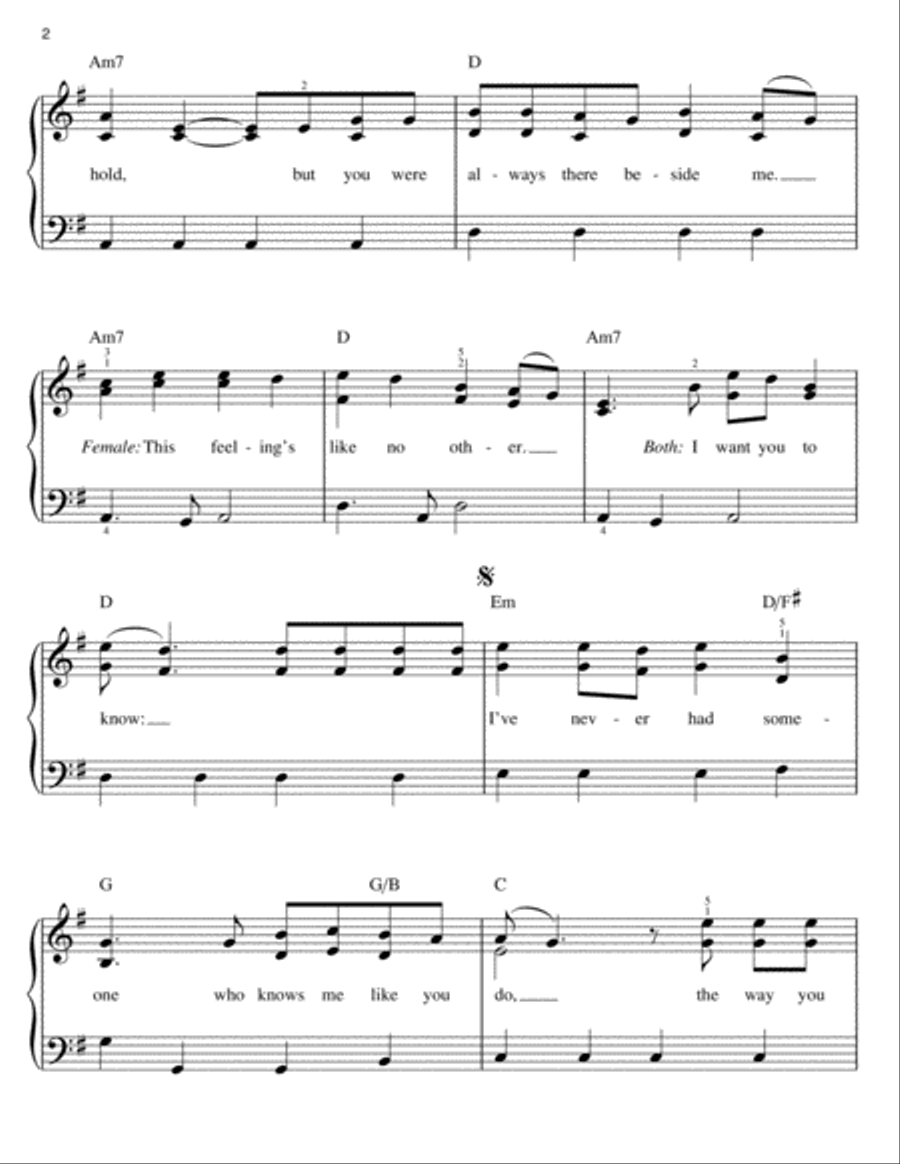 What I've Been Looking For Easy Piano scores gallery preview page 2