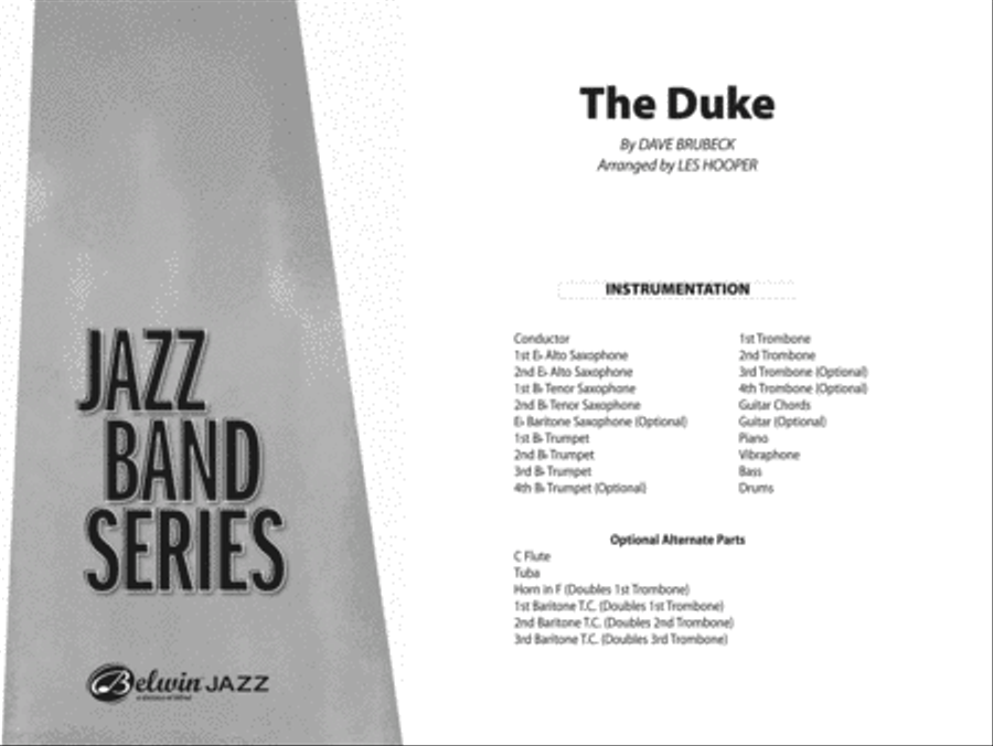 The Duke: Score Jazz Ensemble scores gallery preview page 1