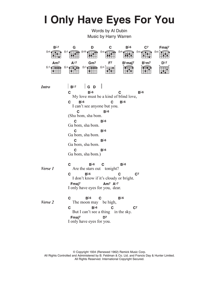 I Only Have Eyes For You Acoustic Guitar scores gallery preview page 1