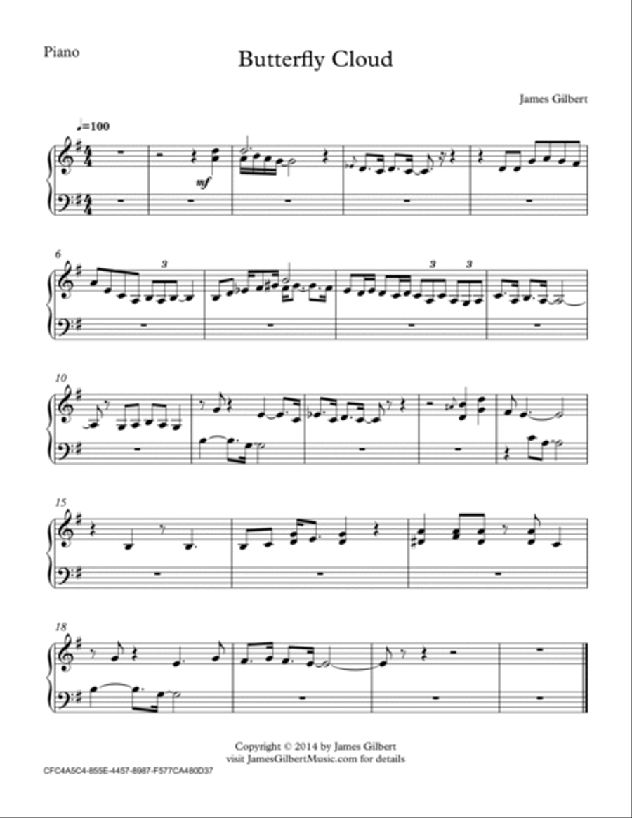 Butterfly Cloud Butterfly Cloud Small Ensemble scores gallery preview page 4