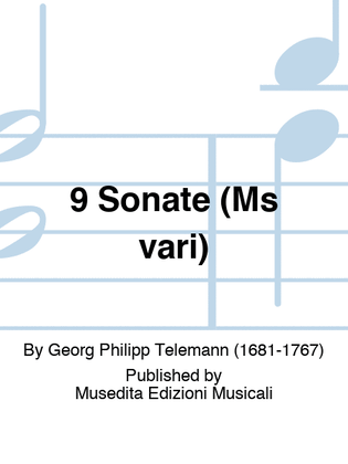 Book cover for 9 Sonate (Ms vari)