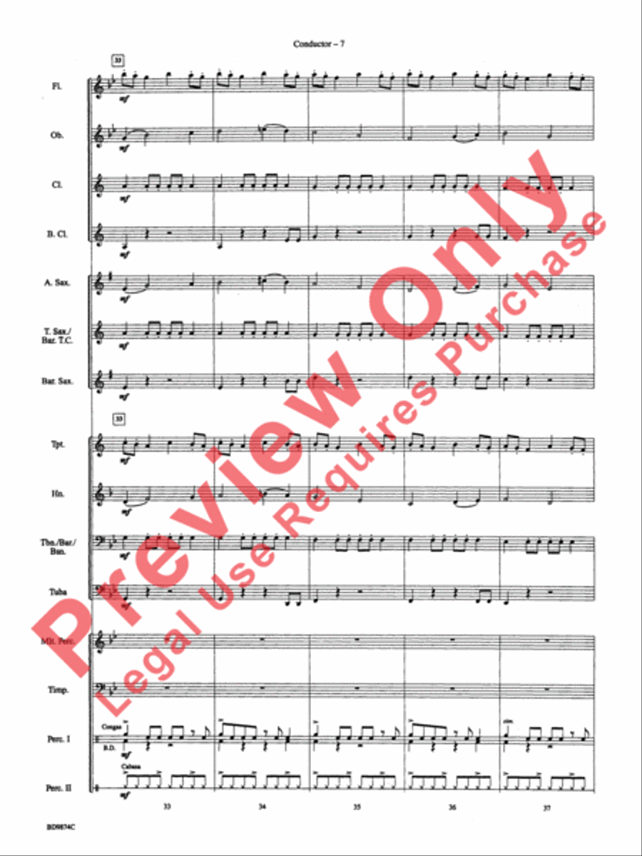 Variant on an Old English Carol Concert Band scores gallery preview page 10
