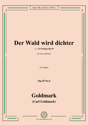 C. Goldmark-Der Wald wird dichter,Op.18 No.4,in F Major