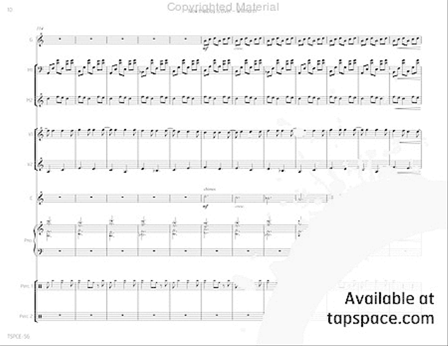 Now the Day Is Over Now the Day Is Over Percussion Ensemble scores gallery preview page 15