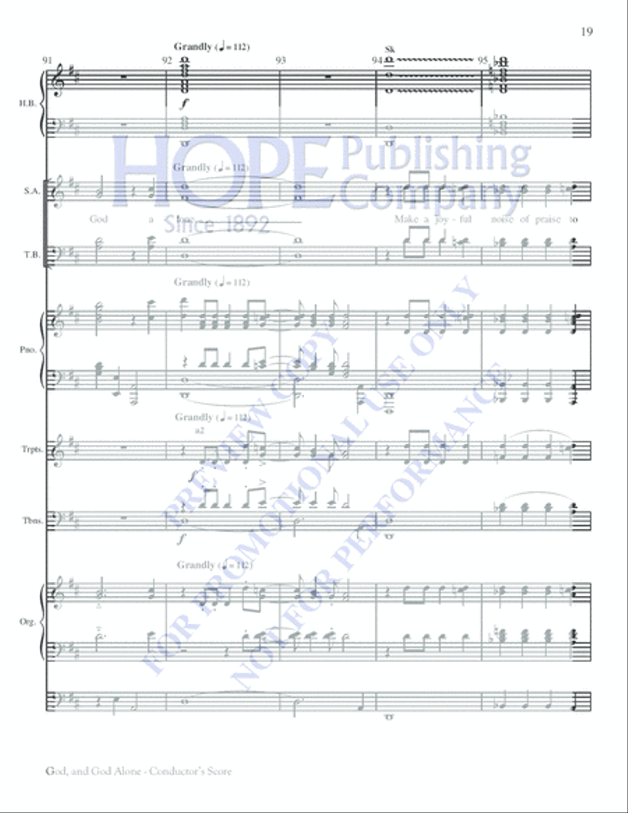 God, and God Alone Choir scores gallery preview page 19