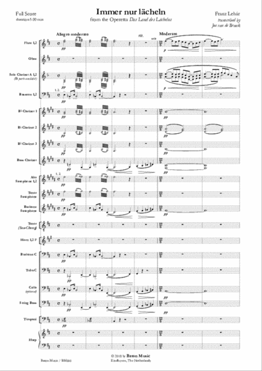Immer nur lächeln Concert Band scores gallery preview page 2