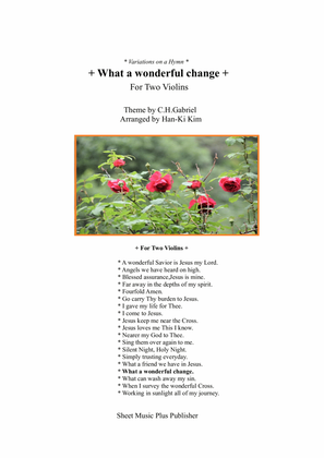 Book cover for What a wonderful change (For Violin Duet)
