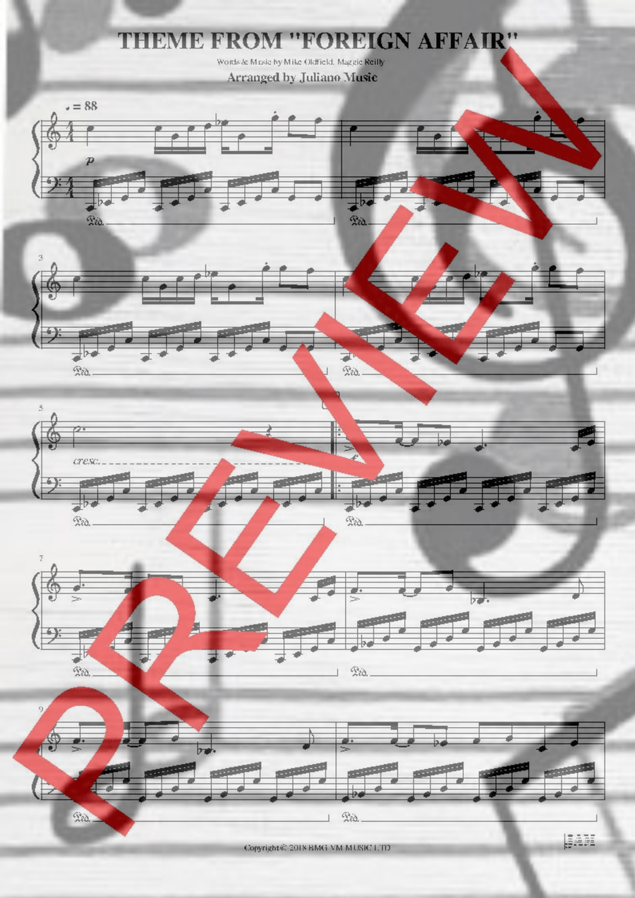 Foreign Affair * Easy Piano scores gallery preview page 2