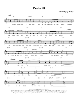 Sing to the Lord a New Song (Psalm 98) Complete congregational packet