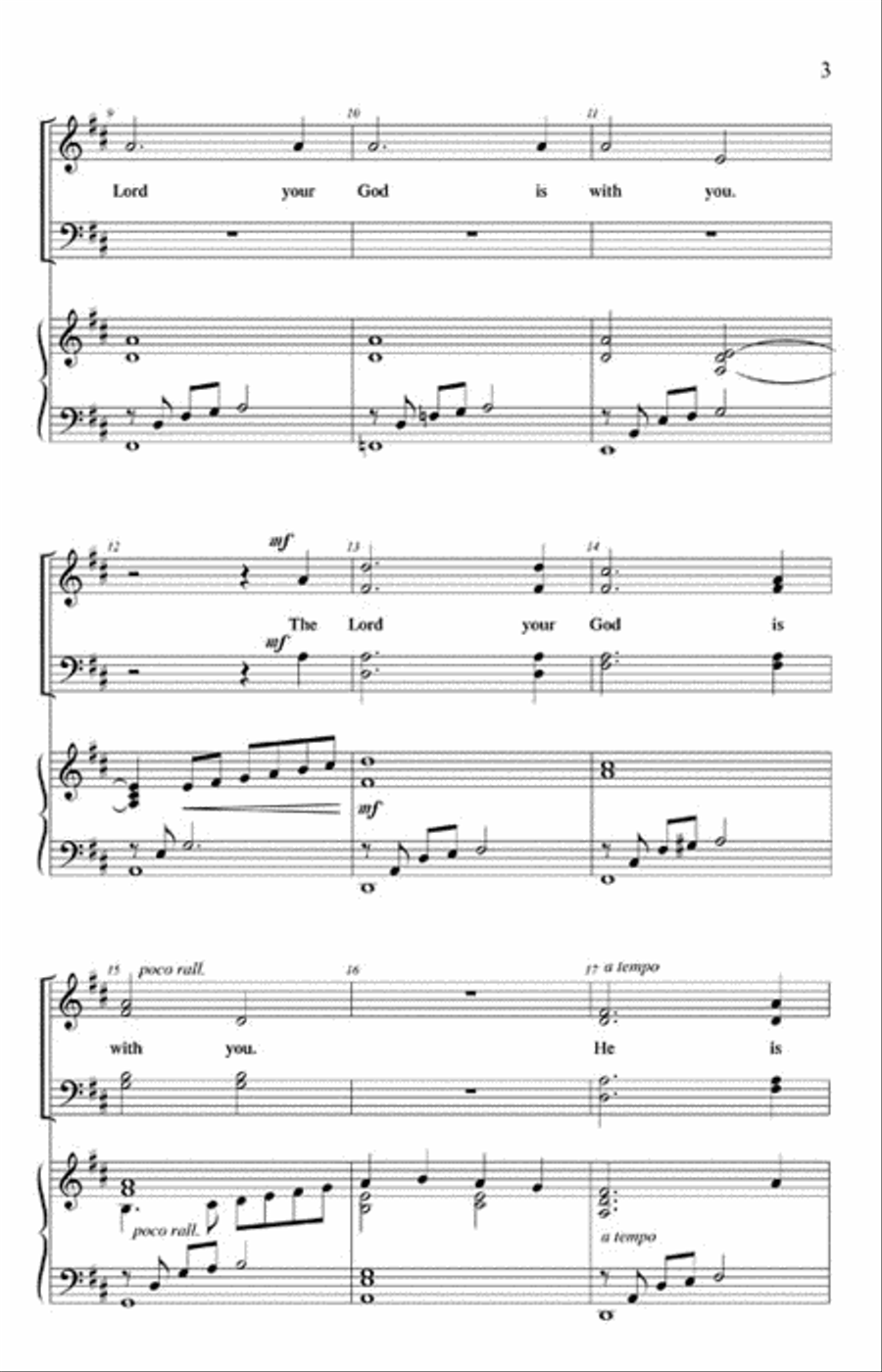 The Lord Your God Is with You 4-Part scores gallery preview page 3