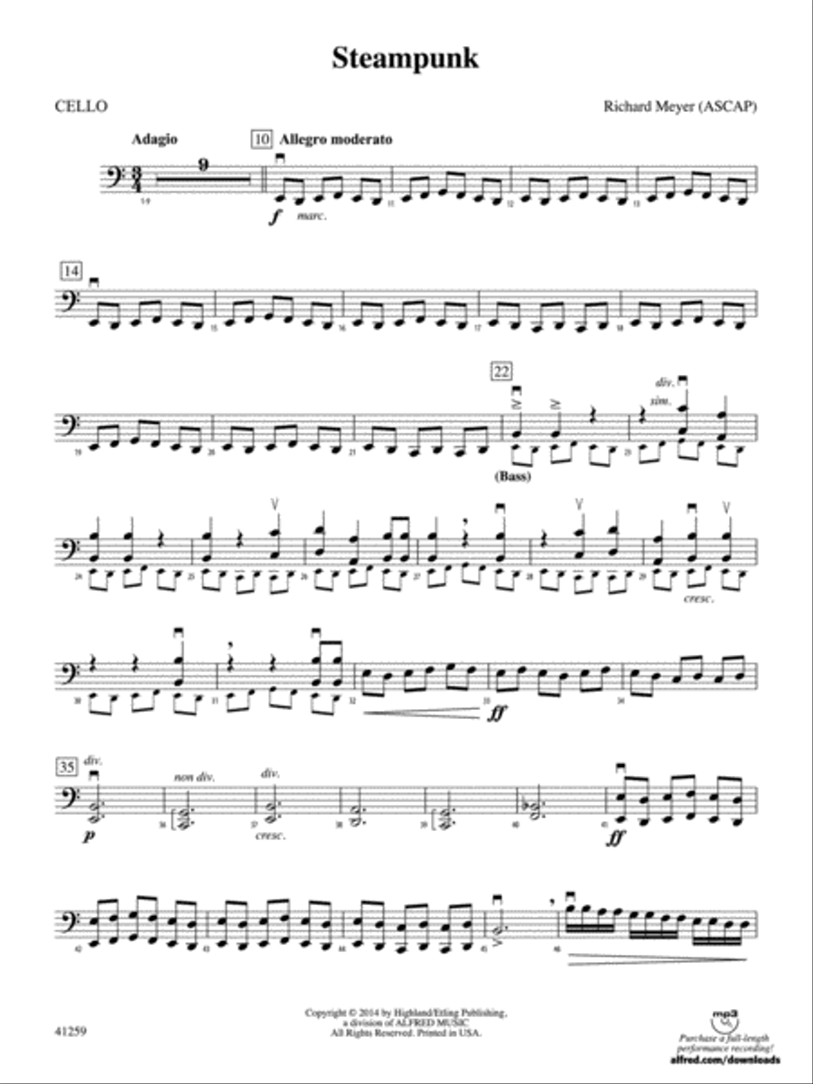 Steampunk: Cello String Orchestra scores gallery preview page 1