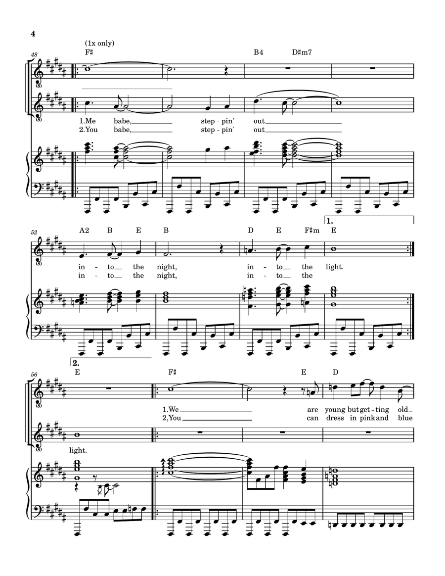 Steppin' Out Piano, Vocal, Guitar scores gallery preview page 5
