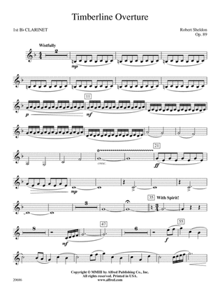 Timberline Overture: 1st B-flat Clarinet