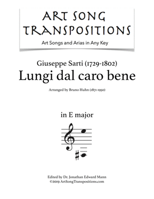 SARTI: Lungi dal caro bene (transposed to E major)