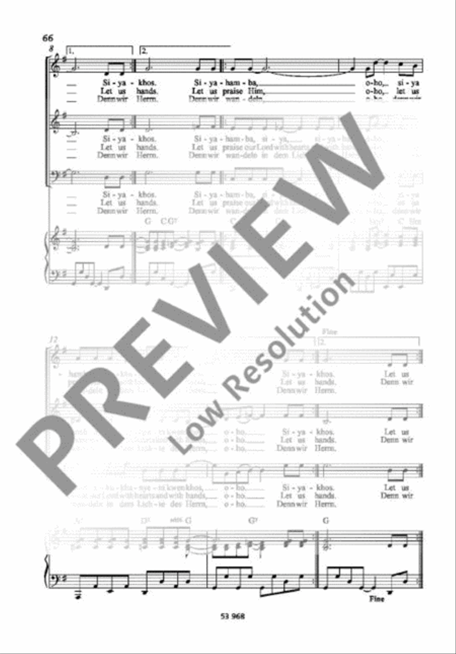 Siyahamba 3-Part scores gallery preview page 3
